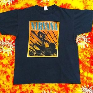 Mens 2004 NIRVANA photo band t-shirt